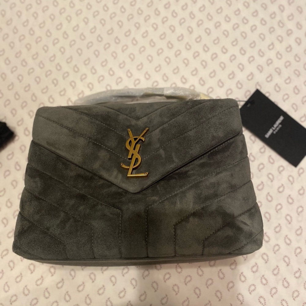 Yves Saint Laurent Gray Crossbody Bag